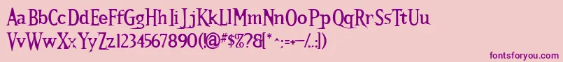 Kallamarstout Font – Purple Fonts on Pink Background