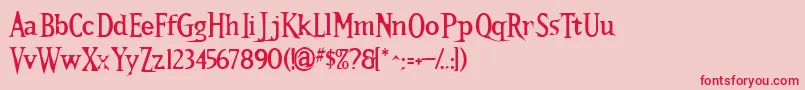 Kallamarstout Font – Red Fonts on Pink Background