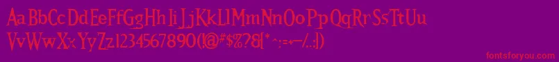 Kallamarstout Font – Red Fonts on Purple Background