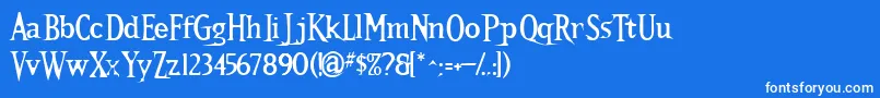 Kallamarstout Font – White Fonts on Blue Background