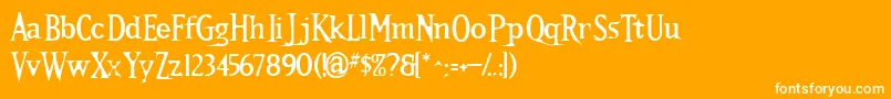 Kallamarstout Font – White Fonts on Orange Background