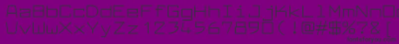 フォントLarabiefontexRegular – 紫の背景に黒い文字