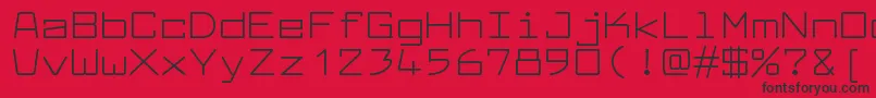 LarabiefontexRegular-fontti – mustat fontit punaisella taustalla