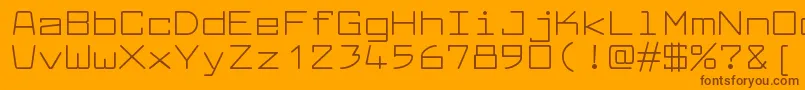 LarabiefontexRegular Font – Brown Fonts on Orange Background