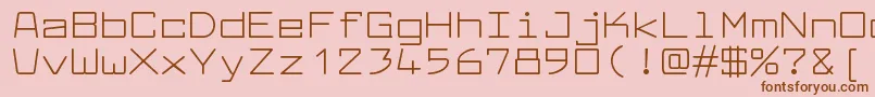 LarabiefontexRegular-Schriftart – Braune Schriften auf rosa Hintergrund