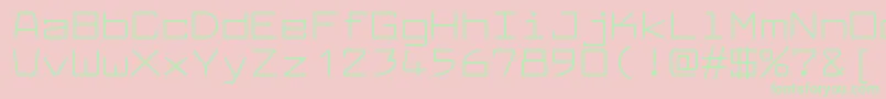 フォントLarabiefontexRegular – ピンクの背景に緑の文字