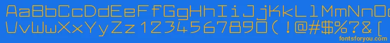 Шрифт LarabiefontexRegular – оранжевые шрифты на синем фоне