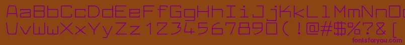 LarabiefontexRegular Font – Purple Fonts on Brown Background
