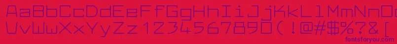 LarabiefontexRegular-Schriftart – Violette Schriften auf rotem Hintergrund