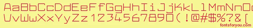 Шрифт LarabiefontexRegular – красные шрифты на жёлтом фоне