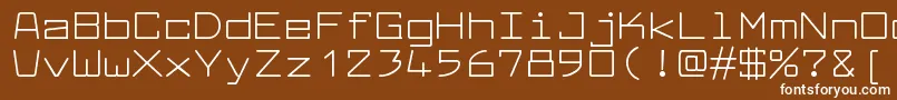 フォントLarabiefontexRegular – 茶色の背景に白い文字