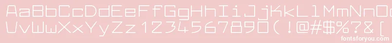 LarabiefontexRegular-Schriftart – Weiße Schriften auf rosa Hintergrund