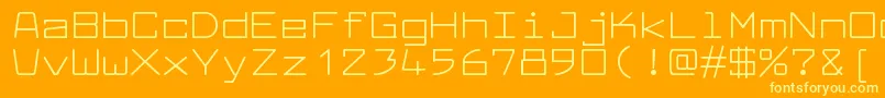 LarabiefontexRegular Font – Yellow Fonts on Orange Background