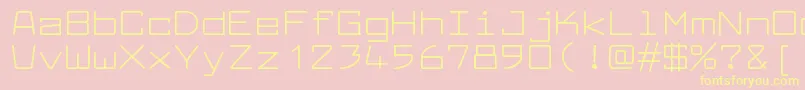 Шрифт LarabiefontexRegular – жёлтые шрифты на розовом фоне