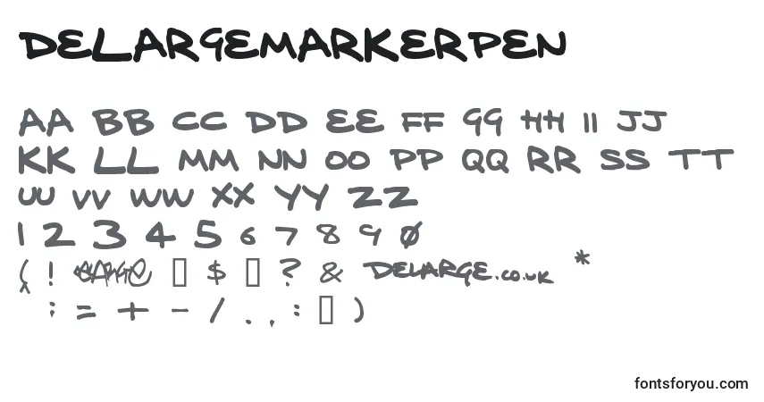 Шрифт DelargeMarkerPen – алфавит, цифры, специальные символы