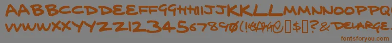 DelargeMarkerPen Font – Brown Fonts on Gray Background