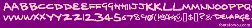 DelargeMarkerPen Font – Pink Fonts on Purple Background