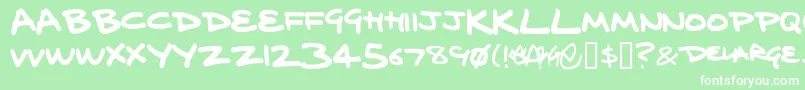 DelargeMarkerPen Font – White Fonts on Green Background