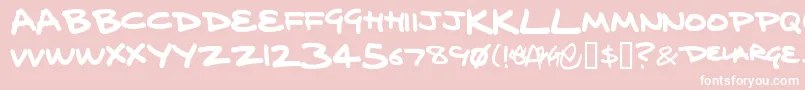 DelargeMarkerPen Font – White Fonts on Pink Background