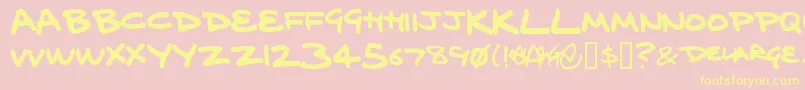 DelargeMarkerPen Font – Yellow Fonts on Pink Background