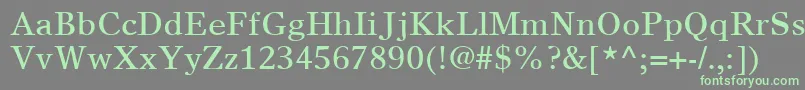 TimesEuropaLtRoman Font – Green Fonts on Gray Background