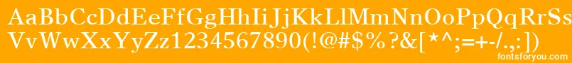 TimesEuropaLtRoman Font – White Fonts on Orange Background
