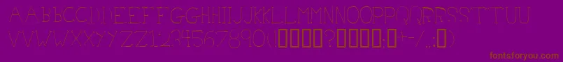 Doctoraz Font – Brown Fonts on Purple Background