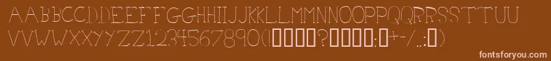 Doctoraz Font – Pink Fonts on Brown Background