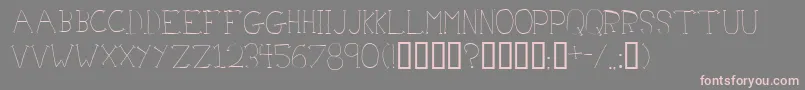 Doctoraz Font – Pink Fonts on Gray Background
