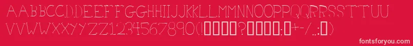 Doctoraz Font – Pink Fonts on Red Background