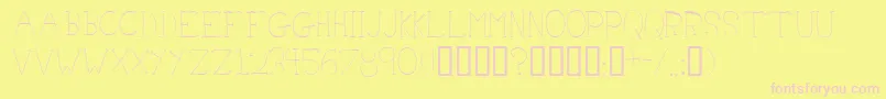 Doctoraz Font – Pink Fonts on Yellow Background