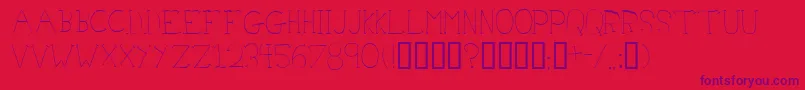 Doctoraz Font – Purple Fonts on Red Background