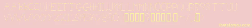 Doctoraz Font – Yellow Fonts on Pink Background