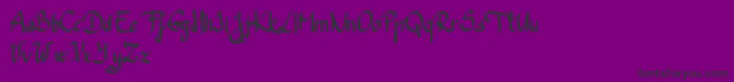 Czcionka Trefaydemo – czarne czcionki na fioletowym tle