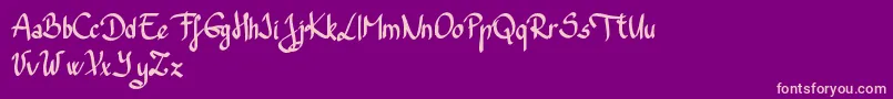 Trefaydemo Font – Pink Fonts on Purple Background