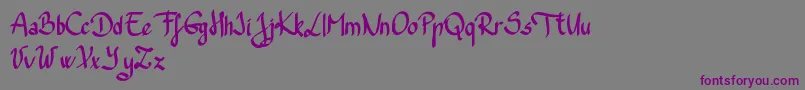 Trefaydemo Font – Purple Fonts on Gray Background