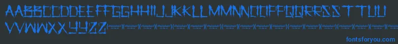 LetusprayRegular Font – Blue Fonts on Black Background