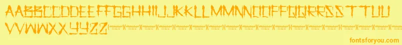 LetusprayRegular Font – Orange Fonts on Yellow Background