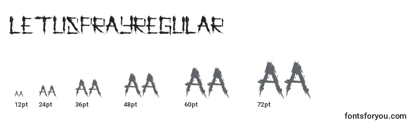 Размеры шрифта LetusprayRegular (80674)