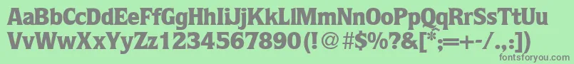 フォントQuotablackRegularDb – 緑の背景に灰色の文字