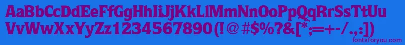 QuotablackRegularDb-Schriftart – Violette Schriften auf blauem Hintergrund