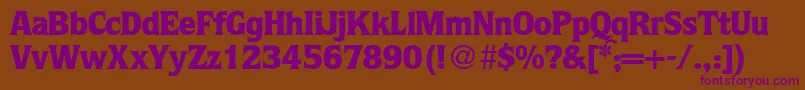 Шрифт QuotablackRegularDb – фиолетовые шрифты на коричневом фоне
