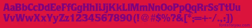 Police QuotablackRegularDb – polices violettes sur fond rouge
