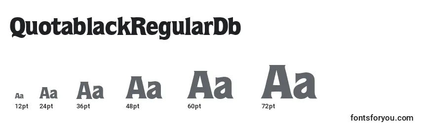 QuotablackRegularDb Font Sizes