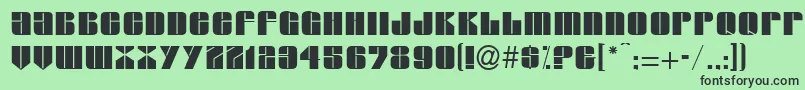 G761DecoRegular Font – Black Fonts on Green Background