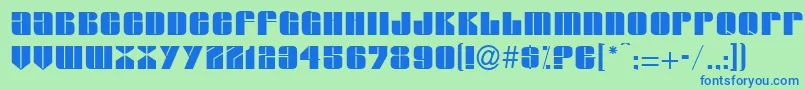 G761DecoRegular Font – Blue Fonts on Green Background