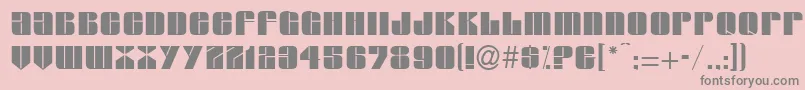 G761DecoRegular Font – Gray Fonts on Pink Background