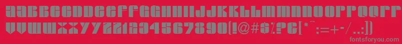 G761DecoRegular Font – Gray Fonts on Red Background