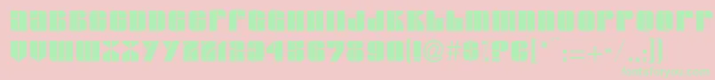 G761DecoRegular Font – Green Fonts on Pink Background