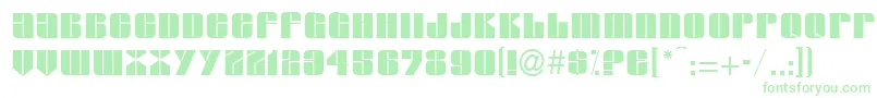 G761DecoRegular Font – Green Fonts on White Background